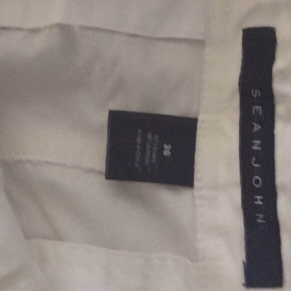 Vintage Mens Sean John size 36 baggy shorts blend linen and cotton new white - Picture 2 of 5